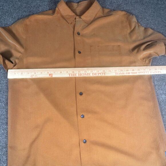 Royal Robbins Mens Relaxed Fit Desert Orange Pucker Short Sleeve Shirt Large - Picture 8 of 9